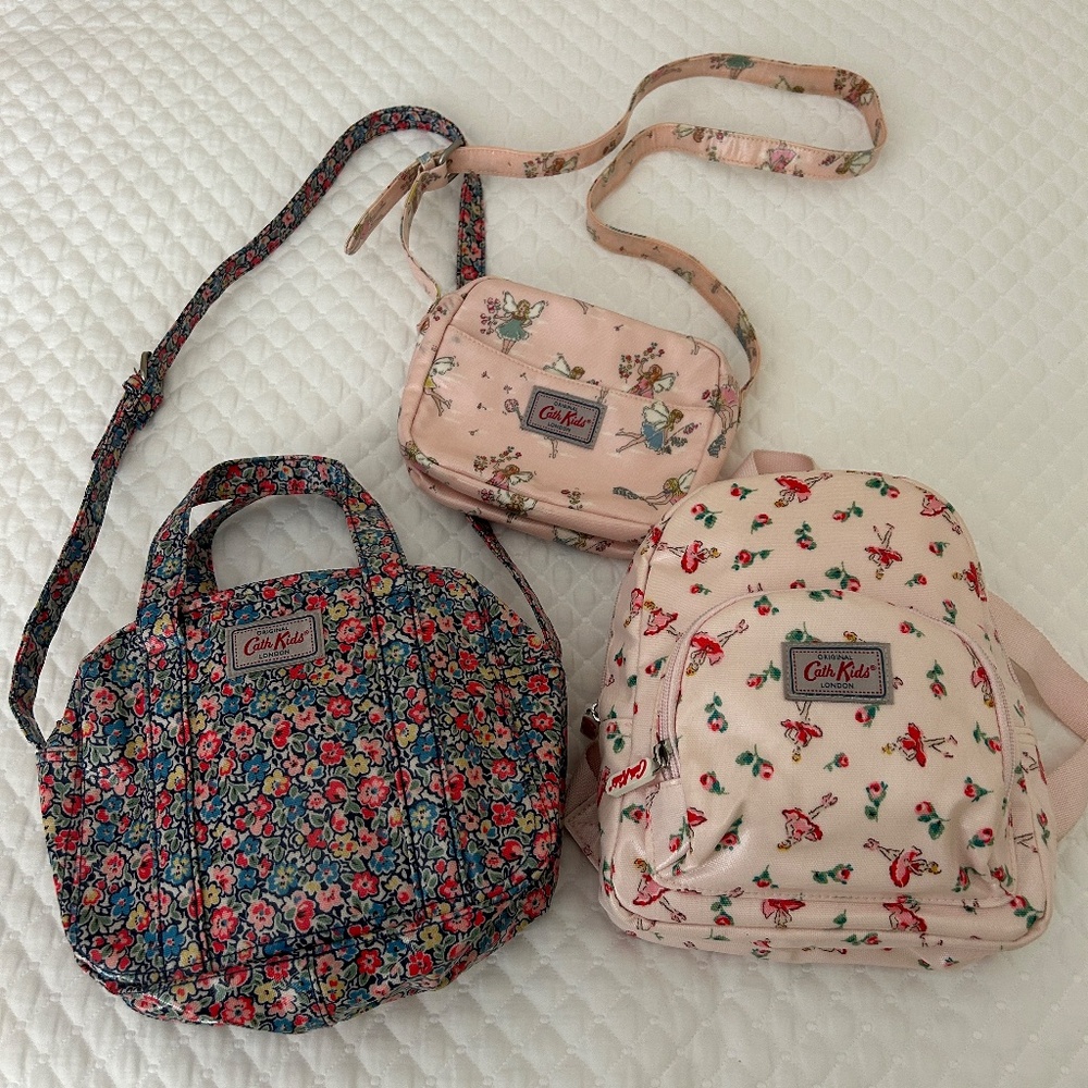 Lot of 3 Cath Kidston UK Oilcloth Bags EUC